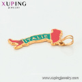33346 Xuping new arrival high-heel pendant special engraved letter 18k gold pendant jewelry